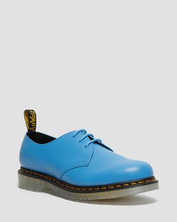 Women's Dr Martens 1461 Iced Smooth Leather Oxfords Shoes Blue | AU 349WNB